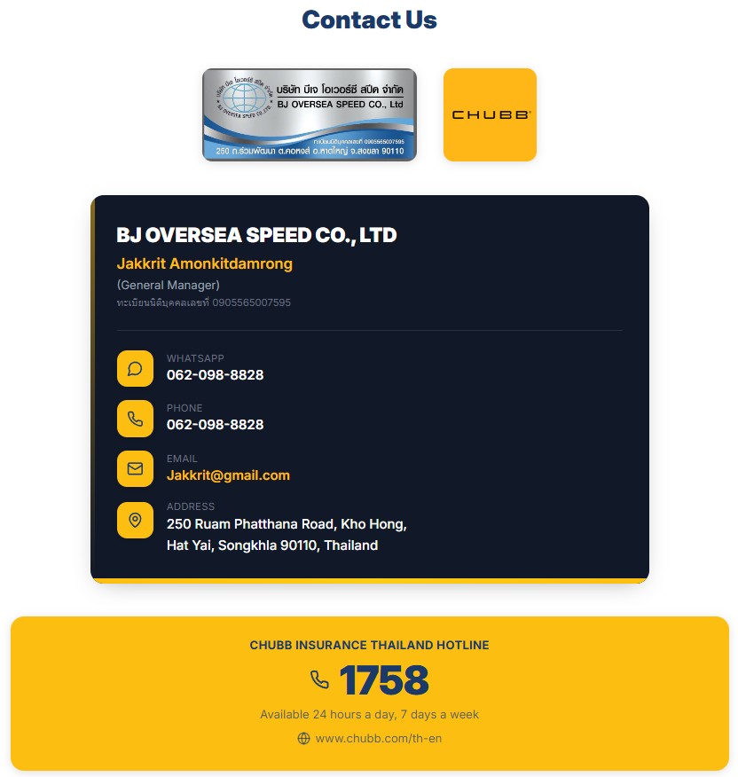 BJ Oversea Speed Contact Us